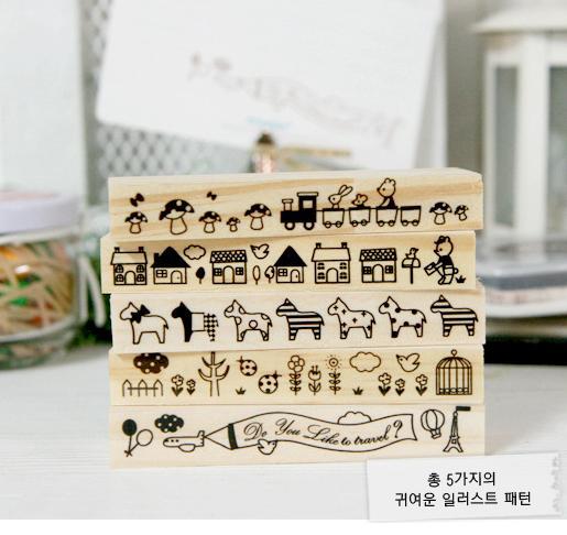 de scrapbooking DIY Wooden Stamp animal/house/train/rabbit/plane/bird 