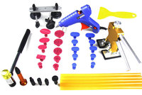 Super PDR Tools Kit Include Glue Gun Gold Dent Lifter Glue Tabs Rubber Hammer PDR Bridge Paintless Dent Repair Tools Y-021