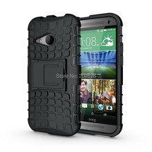 Mix Color TPU&PC Heavy Duty armor stand case for HTC M8 Mini One Mini Free Shipping 100pcs