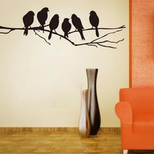 85*26cm DIY Wall stickers Decal Removable Black Bird Tree Branch Art Home Mural wall sticker Home decoration