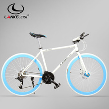 LANKELEISI luminous disc R700A speed road bike 21/27 male and female models fashion road racing