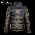 Markless 2016 Men Thick Jacket Down Brand Clothing Men s Casual Knit Patchwork Down Coats Male