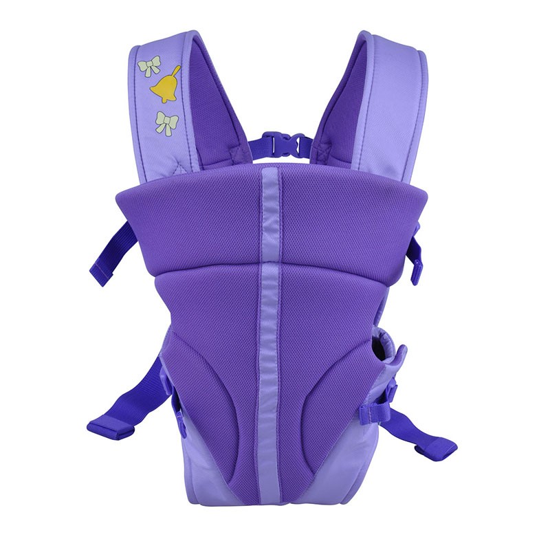 Fashion Design Baby Backpack Carrier 3-16 Months Organic Cotton Infant Sling Toddler Wrap Baby Carriage Color Green Violet (2)