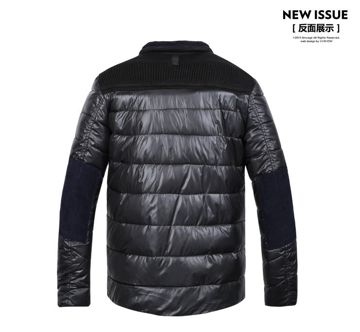 Pocket coat Winter Coat men 2015 autumn single breasted mens patchwork jacket and coats stand collar