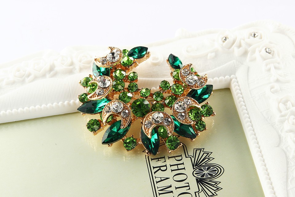 Colorful Big flower high-grade lovely crystal brooch fashion jewelry 