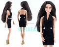 3 Pcs 1 x Dress Hang On Neck Classic Black Wedding Party Gown 2 x Copy