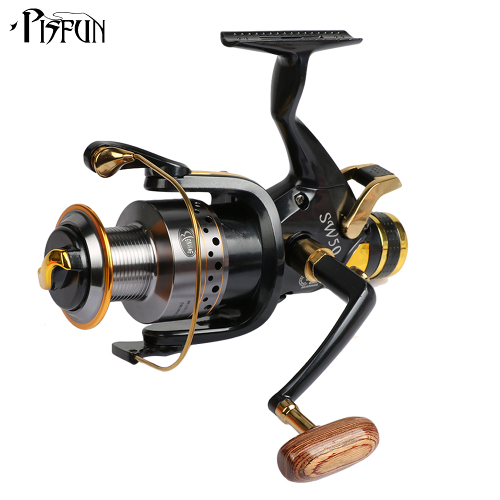 Pisfun Superior Metal Coil Spinning Fishing Reel 10BB Powerful Carp Feeder Fly Fishing Reel SW50 SW60