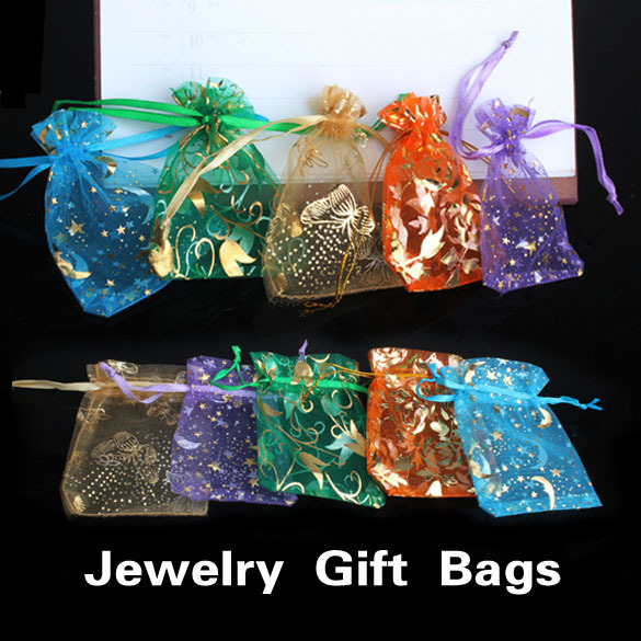  Pack of 50 pcs Organza Jewelry Candy Pendent Mixed Color Mini Gift Pouch Bags Wedding
