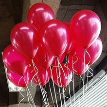 Hot 100pcs/lot 1.2g/pc Red Helium Globos Balls 10 Inch Pearl Latex Balloon Birthday Wedding Party Decoration Ballon