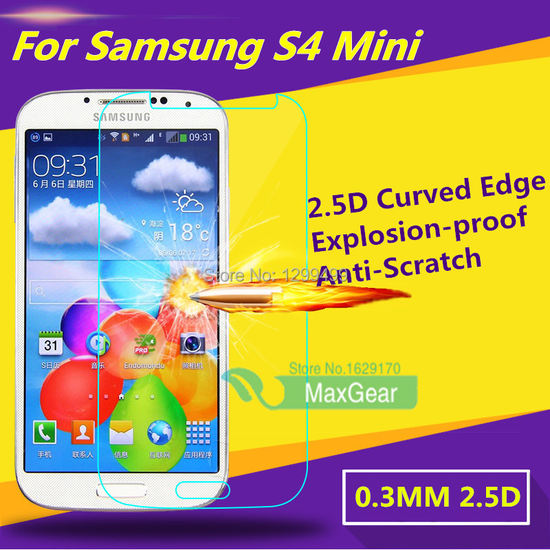 0 3mm Tempered Glass Anti explosion For samsung galaxy s4 mini Screen Protector For samsung free