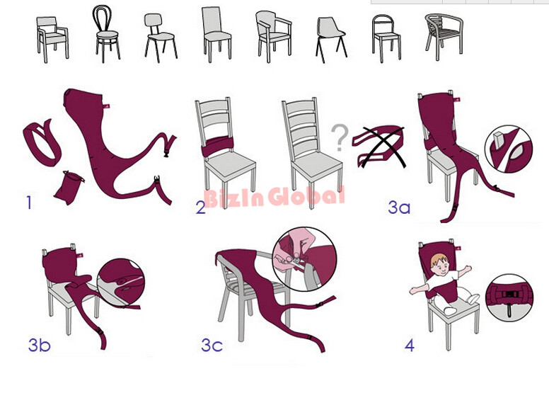 New Portable Travel High Chair Safe Seat Harness For Baby Infant (3)