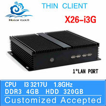 Cheapest barebones thin mini itx micro computer X26-I3G 3217U 1.8Ghz 4G RAM 320G HDD support HTPC