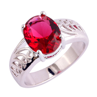 New Arrival Wholesale Ruby Spinel 925 Silver Ring Size 6 7 8 9 10 Vogue Stylish Magnificent Women Wedding jewelry Free Shipping