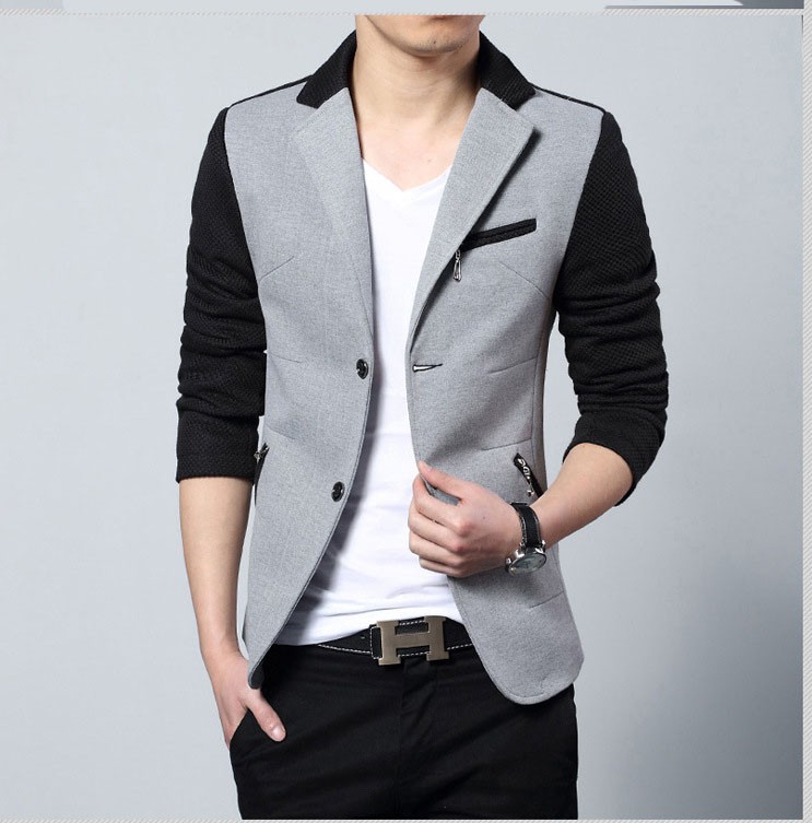 62015 New Arrival Casual Mens Suit Men Blazer Outdoor Fashion Jacket Man splice Two buckle Long Sleeve Slim Suits Big yards