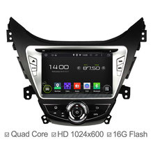 Android 4.4 1024*600 Car Radio For Hyundai Elantra Avante I35 2011 2012 2013 Quad Core GPS Sat Navi USB Radio Stereo Wifi Ipod