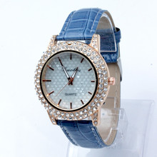 Wholesale 2016 New watch women Rhinestone women wristwatches Wedding Party Gift Wristwatch Fashion Casual PU Strap