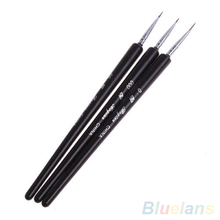 3Pcs Dotting Painting Drawing UV Gel Liner Polish Brush Tool Nail Art Pen Set