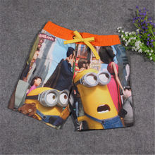 New board Minions short kids fashion quick drying board shorts boys swimming suits beach shorts for boy with cartoon print