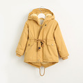Boy s New Autumn X Long casual Trench Hooded Jacket Male Kid s Cold Winter Lamb