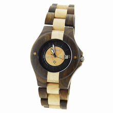 Wrap cuarzo de moda del encanto reloj mujeres del reloj del reloj de madera reloj pulsera para la señora