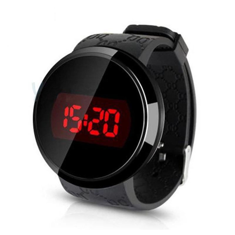 2015 New Arrival Hot Fashion Waterproof LED Touch Screen Day Date Silicone Digital Watch For Men