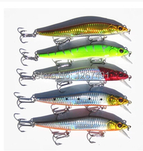 Free shipping 5pcs/lot colorflul Minnow fishing lures plastic hard baits with sea hooks carp fishing baits 14cm/23g