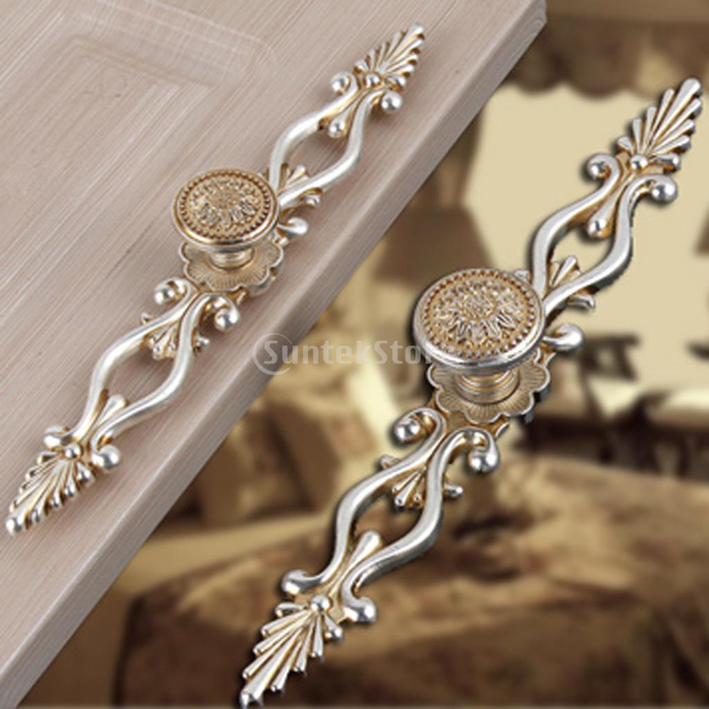 Гаджет  New 2015 Traditional Antique Silver Cupboard Cabinet Drawer Door Pull Handle 175mm Free Shipping None Мебель
