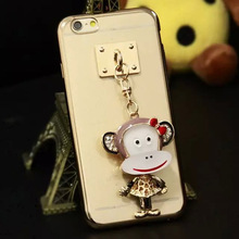 Luxury Bling Colorful Pendant TPU soft Phone Case For iPhone6 case Soft lovely Cover For iPhone 6 6s i6 TPU case shell