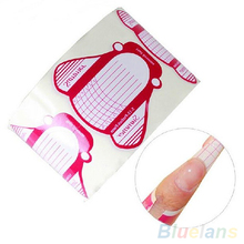 100Pcs French Nail Art Tips Acrylic UV Gel Extension Forms DIY Guide Tool 47IC