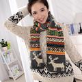 New Korean style winter scarf for women with deer knitting Fawn thick warm wool ladies scarves