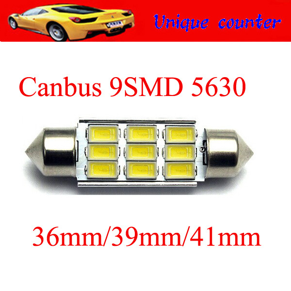 10 .  C5W 36  39  41  9SMD  Canbus    9  5630    DC 12 