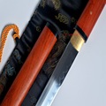 Battle Ready Japanese Zatoichi Katana Ninja Sword Redwood Saya T 10 Blade Real Yokote