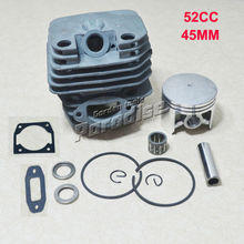 45 MM 52CC 5200 chino gasolina de la motosierra Kit del pistón del cilindro con silenciador junta junta del cilindro y rodamiento de agujas