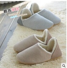 New Winter Warm Cotton-padded Shoes For Men Women. Home Soft Plush Slippers Coral Fleece Indoor Shoes Floor Socks Foot Warmer