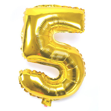 1 pcs 16” Helium Balloons Foil Balloon Silver/Gold Number 5 Balloons Birthday New Year Party Wedding Decoration Balloon