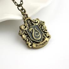 Movie Jewelry Hogwarts Gryffindor Hufflepuff Free Shipping Slytherin Ravenclaw School Hot Sale Crest Necklace Pendants Jewelry