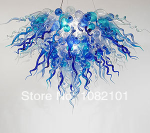 Fleur Style ambre soufflé verre moderne cristal éclairage lustre