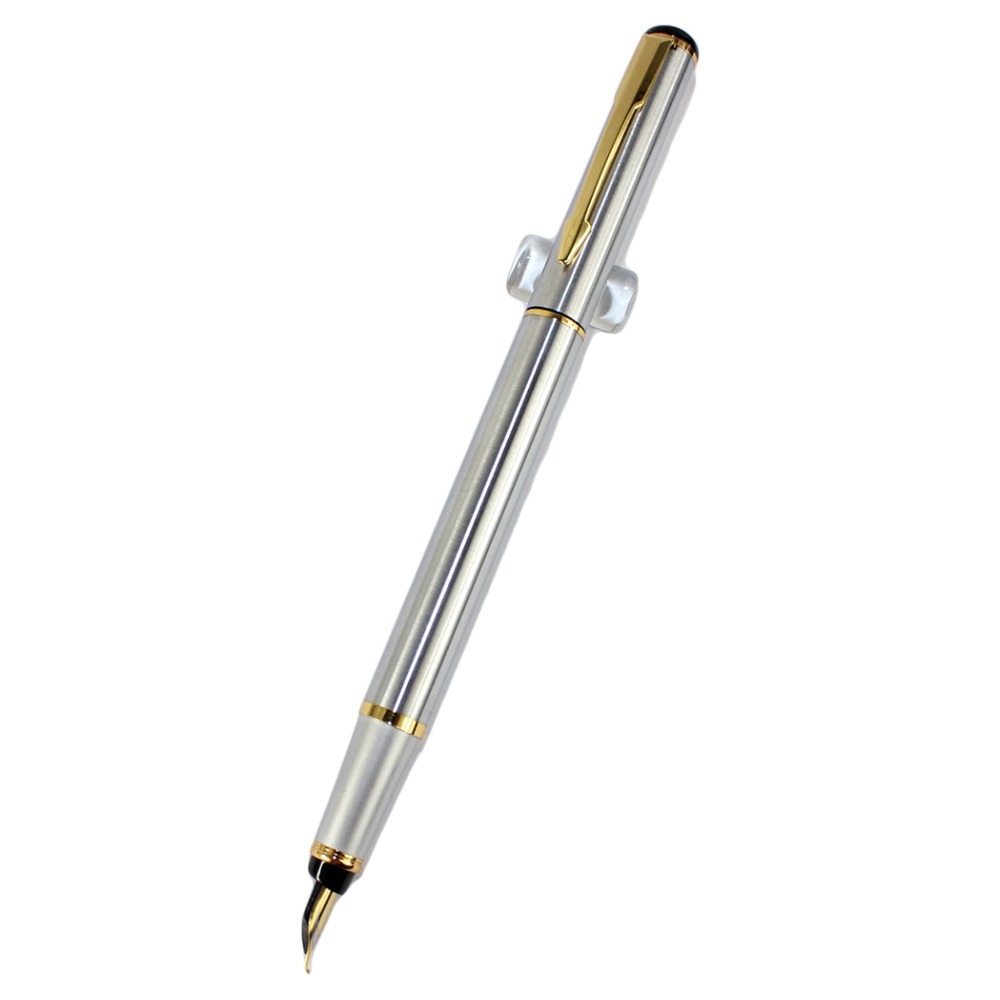 Baoer 801 calligraphy pen (bent nib fountain pen) with golden clip in