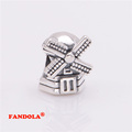 Fits Pandora Charms Bracelet 925 Sterling Silver Beads Windmill Screw Hole Charm for Women DIY Jewelry
