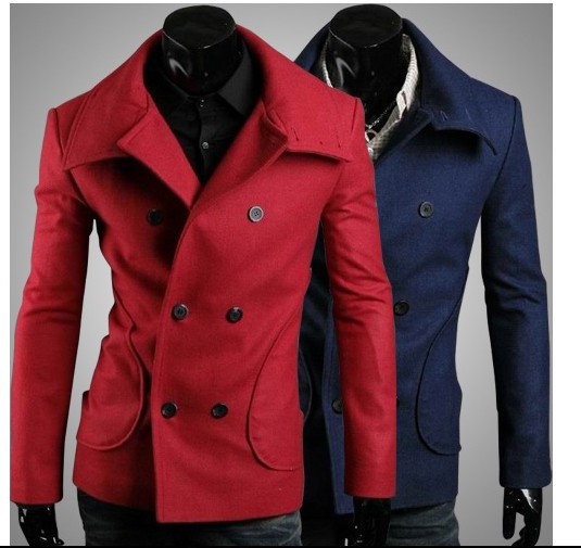 Red Pea Coats For Men - JacketIn