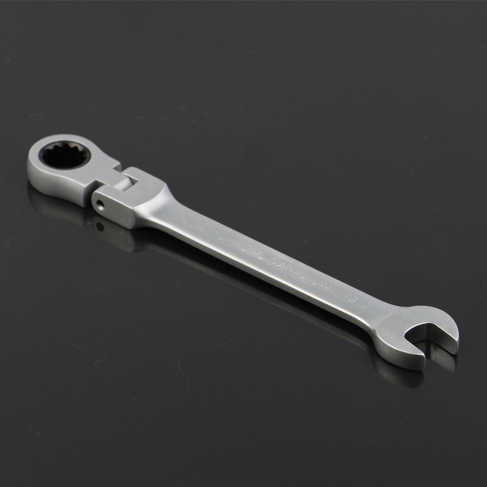 HRTools 13mm metric flex head racheting combination wrench, rachet spanner, Chrome Vanadium