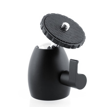 1/4 360 spins Mini aluminum Monopod Tripod Ball Head for different camera Stand holder Anodized Black