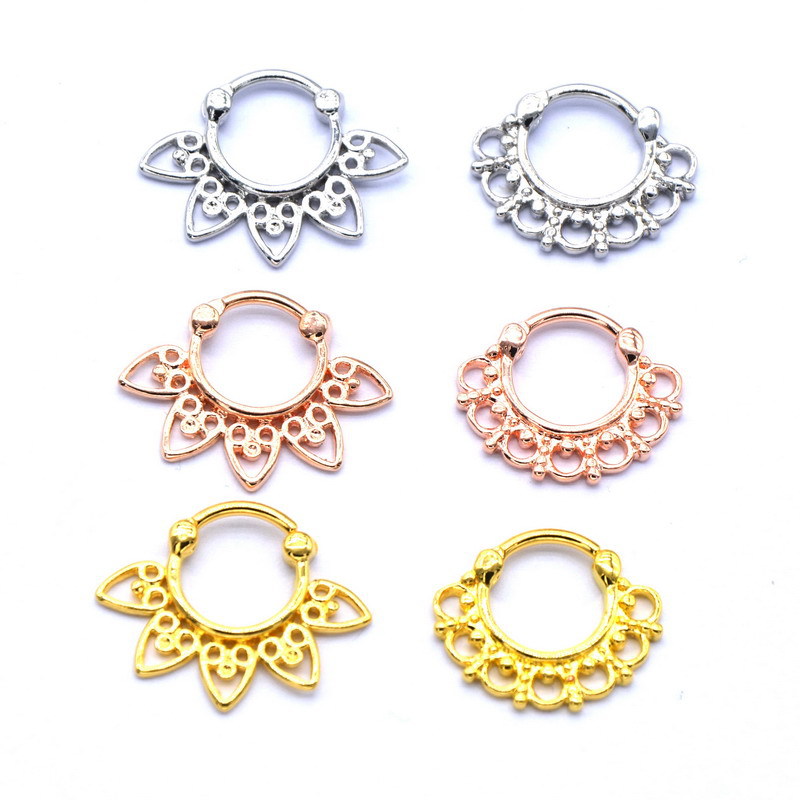 2021 Wholesale High Quality Plated 18k Gold Real Septum Piercing Ring Fashion Nose Jewelry G23