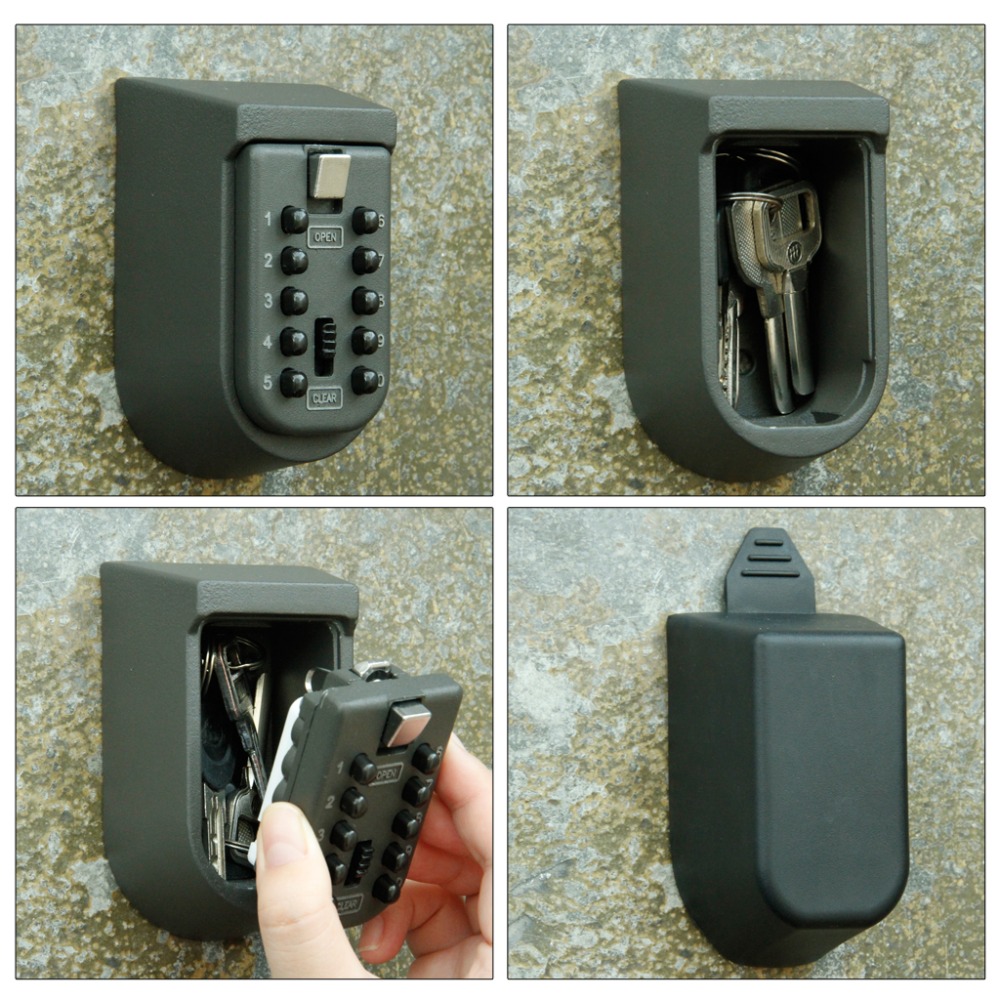 Combination Key Safe Wall Mounted With Rubber Case Key Storage