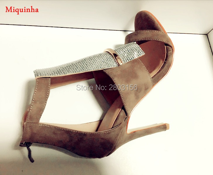 newest summer women diamond high heel sandals rhin