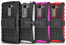 TPU PC Heavy Duty armor stand case For LG Spirit ESCAPE 2 C70 H422 case with