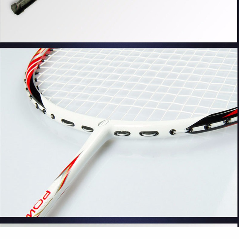 Ultralight Whole Body Carbon Badminton Racket 22-28LBS with Free Racket Bag Professional Badminton Training Shuttlecock Rackets (26)