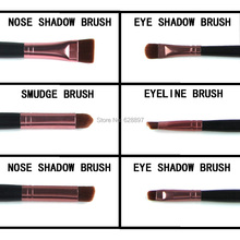 6PCS Eyeliner Shadows Makeup Brushes Professional Set Cosmetics Beauty Maquiagem Tools Nose Shadow Eyeline Eye Shodow