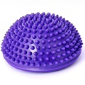 Purple PVC Inflatable Yoga Balls Massage Point Half Fitball Exercises Trainer Stabilizer GYM Pilates Fitness Balancing
