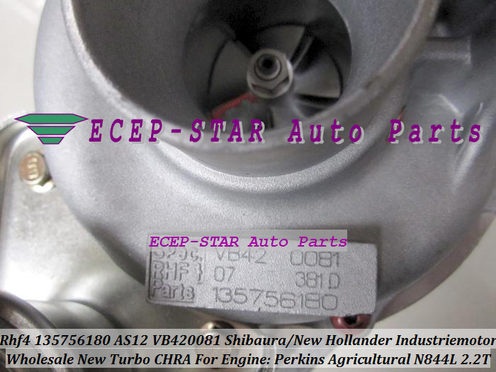 RHF4 VA420081 13575-6180 AS12 Turbocharger Turbo For New Hollander for SHIBAURA Industriemotor For Perkins N844L N844L-T 2.2T (1)